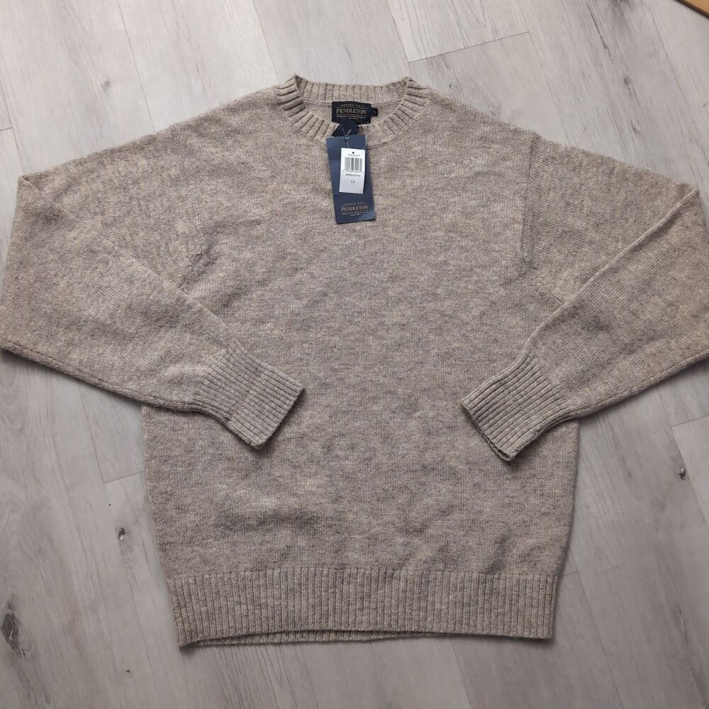 NWT Pendleton Sweater Mens Large Wool Knit Pullover Crewneck Washable Wool